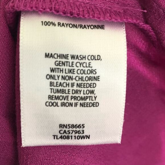 LEITH Plus Size Twist Front Long Sleeve Blouse 1X NWT Colorful Top Rayon Vibrant - Picture 6 of 7